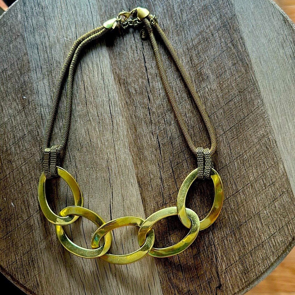 Ladies Gold Large Link Necklace